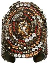 image for bracelet bangle Las Vegas brown antique brass (big stone in the centre surrounded by different kinds of stones)