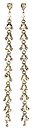 image for earring stud dangling Beaded Lights light brown antique brass (SS 29: lt.colorado topaz; pearl in line with hang-in PP 32: crystal golden shadow tutui)