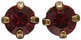image for earring stud Black Jack dark rose fuchsia SS 29 antique brass (crank)
