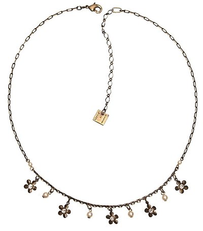 image for necklace Pearl 'n' Flowers white   