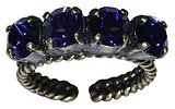 image for ring Colour Snake lila purple velvet SS 29 antique brass (single row)