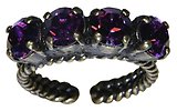 image for ring Colour Snake lila amethyst SS 29 antique brass (single row)