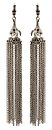 image for earring eurowire dangling The Alchemist white Very Light Antique Silver (SS 24: crystal silver shade; hang-in raven-claw-metal with ball, crystal silver shade stones & hang-in several chain)