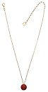 image for necklace pendant The Alchemist red antique brass (hang-in ball with siam stones around; chain neckline)