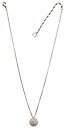 image for necklace pendant The Alchemist white Very Light Antique Silver (hang-in ball with crystal silver shade stones around; chain neckline)