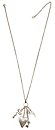 image for necklace pendant (long) The Alchemist white Very Light Antique Silver (hang-in big heart, snake, apple, key & wing on chain neckline)