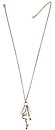 image for necklace pendant (long) The Alchemist white Very Light Antique Silver (hang-in apple, snake, key & wing on chain neckline)