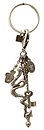 image for charm The Alchemist white Very Light Antique Silver (hang-in apple, snake, key, wing & frog emblem together)