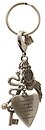image for charm The Alchemist white Very Light Antique Silver (hang-in big heart, snake, apple, key, wing & frog emblem together)