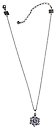 image for necklace pendant Beaded Lights blue antique silver (SS 29: indian sapphire, PP 24: black diamond; bended with violet satin diamond-cut beads)