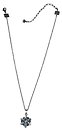 image for necklace pendant Beaded Lights blue antique silver (SS 29: black diamond, PP 24: indian sapphire; bended with indicolite satin diamond-cut beads)