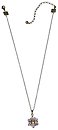 image for necklace pendant Beaded Lights brown/violet antique brass (SS 29: lt.colorado topaz, PP 24: tanzanite; bended with lt.peach satin diamond-cut beads)
