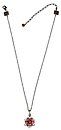 image for necklace pendant Beaded Lights coralline/light rose antique brass (SS 29: indian red, PP 24: lt.rose; bended with padparadscha diamond-cut beads)