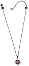 image for necklace pendant Beaded Lights coralline/light rose antique brass (SS 29: lt.amethyst, PP 24: lt.rose; bended with Indian red satin diamond-cut beads)