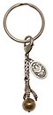 image for charm The Alchemist white Very Light Antique Brass/Very Light Antique Silver (raven-claw-metal with ball & frog emblem together)