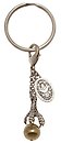 image for charm The Alchemist white Very Light Antique Brass/Very Light Antique Silver (raven-claw-metal with ball & frog emblem together)
