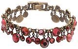 image for bracelet Waterfalls corallinel/pink antique brass