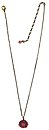 image for necklace pendant Las Vegas red antique brass