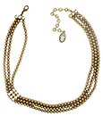image for necklace Pearl Shadow brown crystal golden shadow antique brass