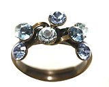 image for ring Magic Fireball light blue antique brass (small)