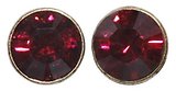 image for earring stud Black Jack red siam PP 32 antique brass (glue setting)
