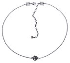 image for necklace Disco Balls beige crystal golden shadow PP 32 antique silver