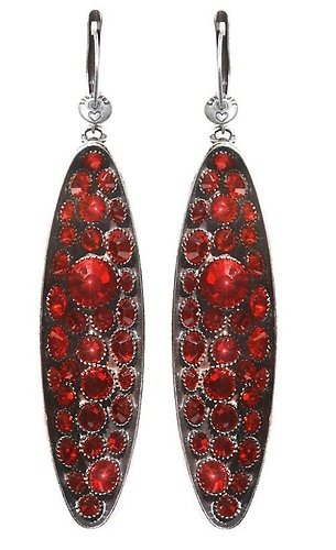 image for earring dangling Back To The Future red siam  big - 58mm