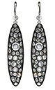 image for earring dangling Back To The Future white crystal antique silver (small - 38mm)