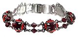 image for bracelet Byzantine red antique silver
