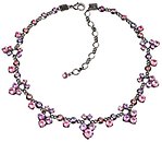 image for necklace Ballroom Basics light rose/lila antique silver