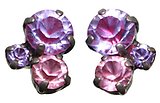 image for earring stud Ballroom Basics light rose/lila small antique silver (SS 39: violet, SS 29: lt.rose, PP 32: violet)