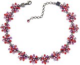 image for necklace collier Magic Fireball orange/rose antique brass