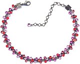 image for necklace choker Magic Fireball orange/rose antique brass