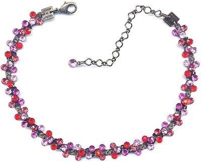 image for necklace choker Magic Fireball orange/rose   