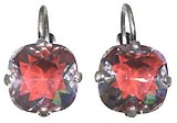 image for earring eurowire Pirates in Paris multi antique silver (crystal in red coloured square stone)
