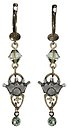 image for earring dangling Rough Kingdom multi antique brass (hang-in diamond-cut bead, designed metals & tutui together)