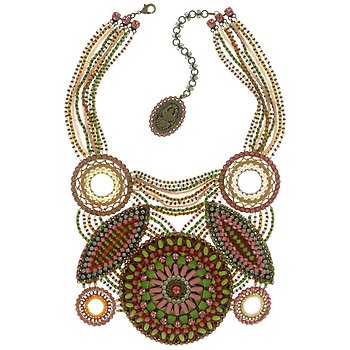 KONPLOTT / necklace collier Paisley African pastel multi